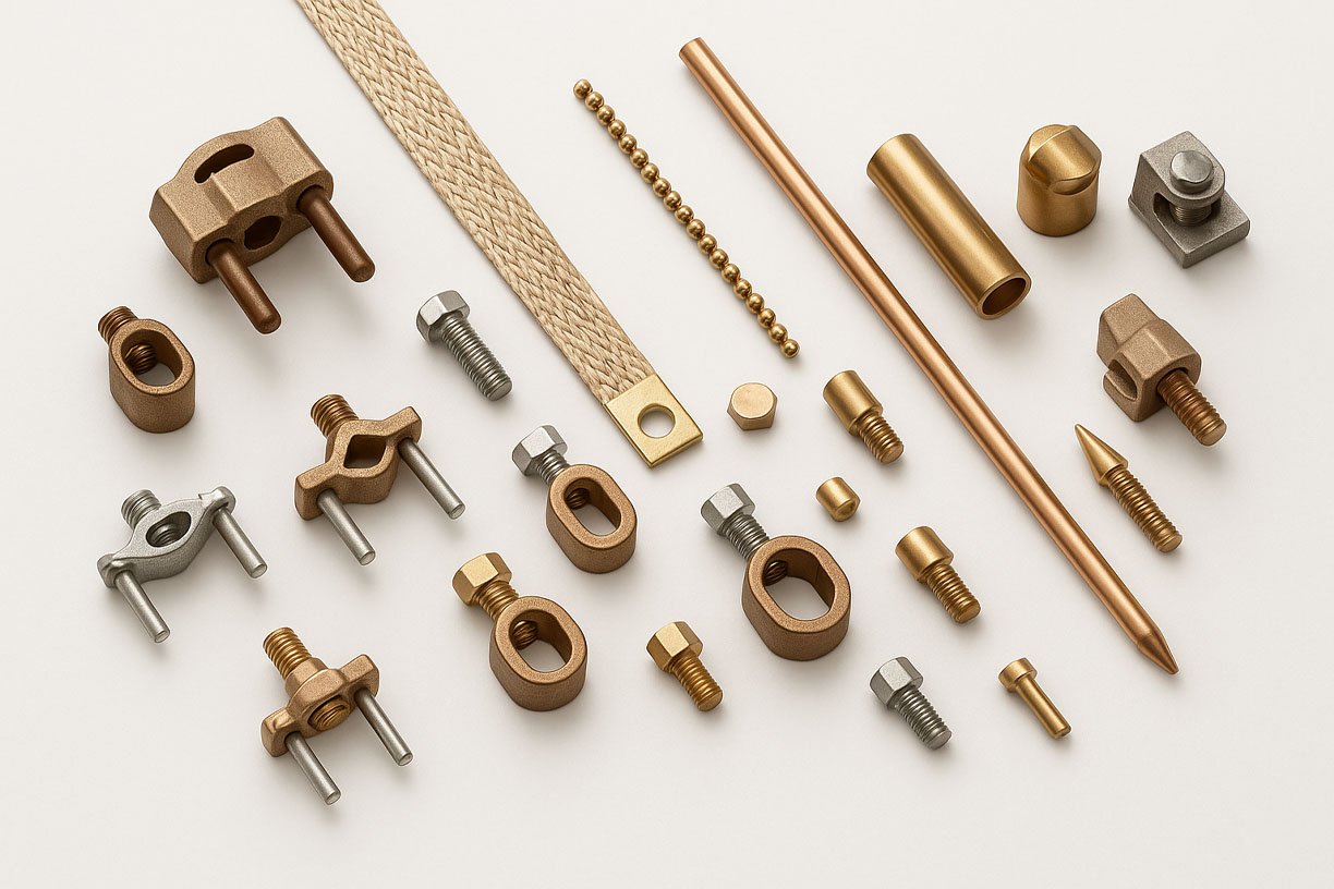 Bronze Copper Brass Grounding Clamps Grounding Connectors