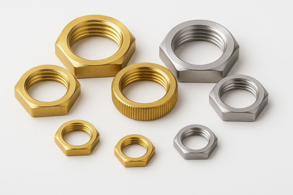 Brass Stainless Steel Lock Nuts Panel Jam Check Nuts