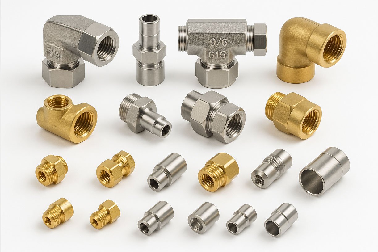 Pneumatic Fittings Brass Stainless Steel Air Fittings Accessories